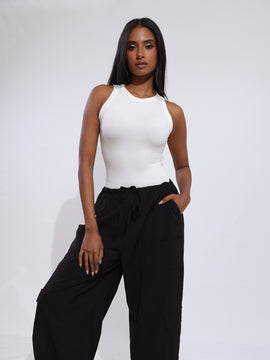 Beck High Neck Sleeveless Crop Top