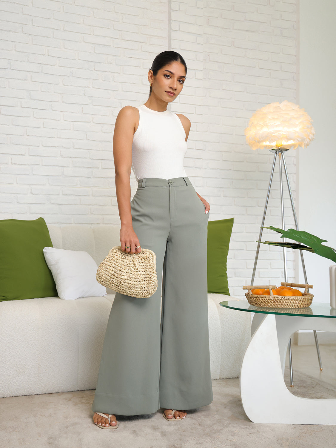 Elasticated Straight Leg Pant