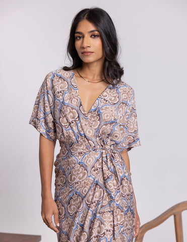 Printed Wrapped Dress