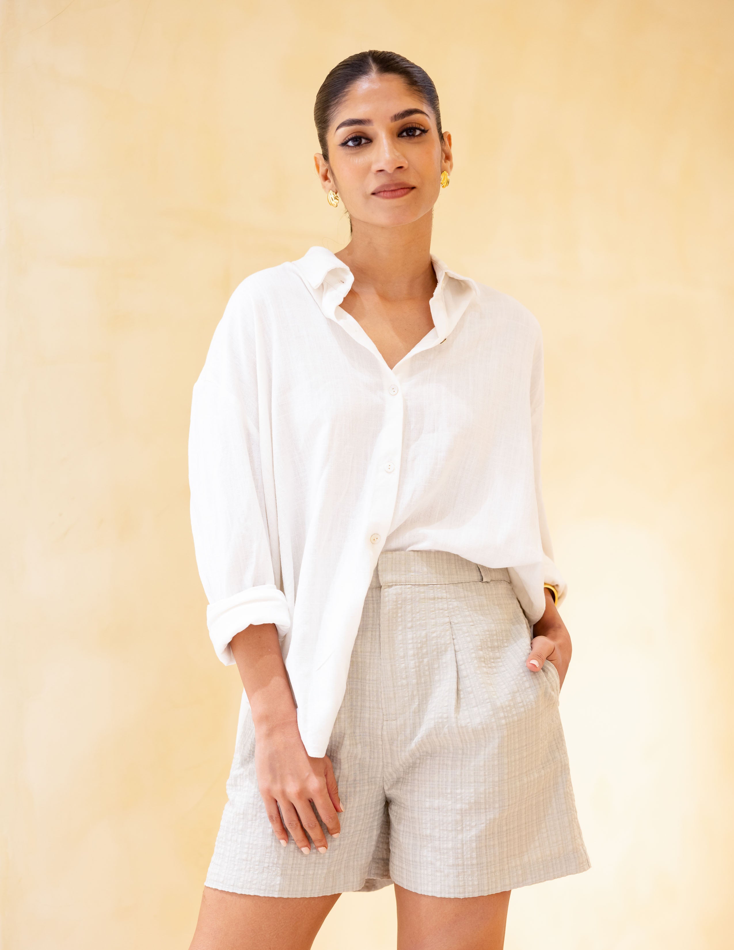 Pleat Detailed Short