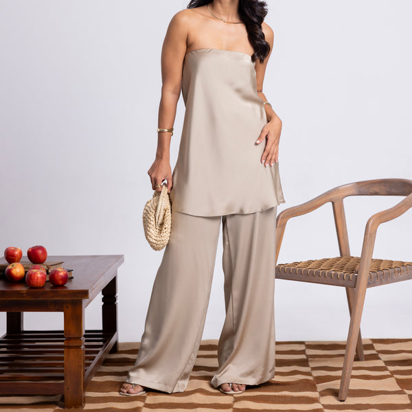 Top Bust Elasticated Satin Top