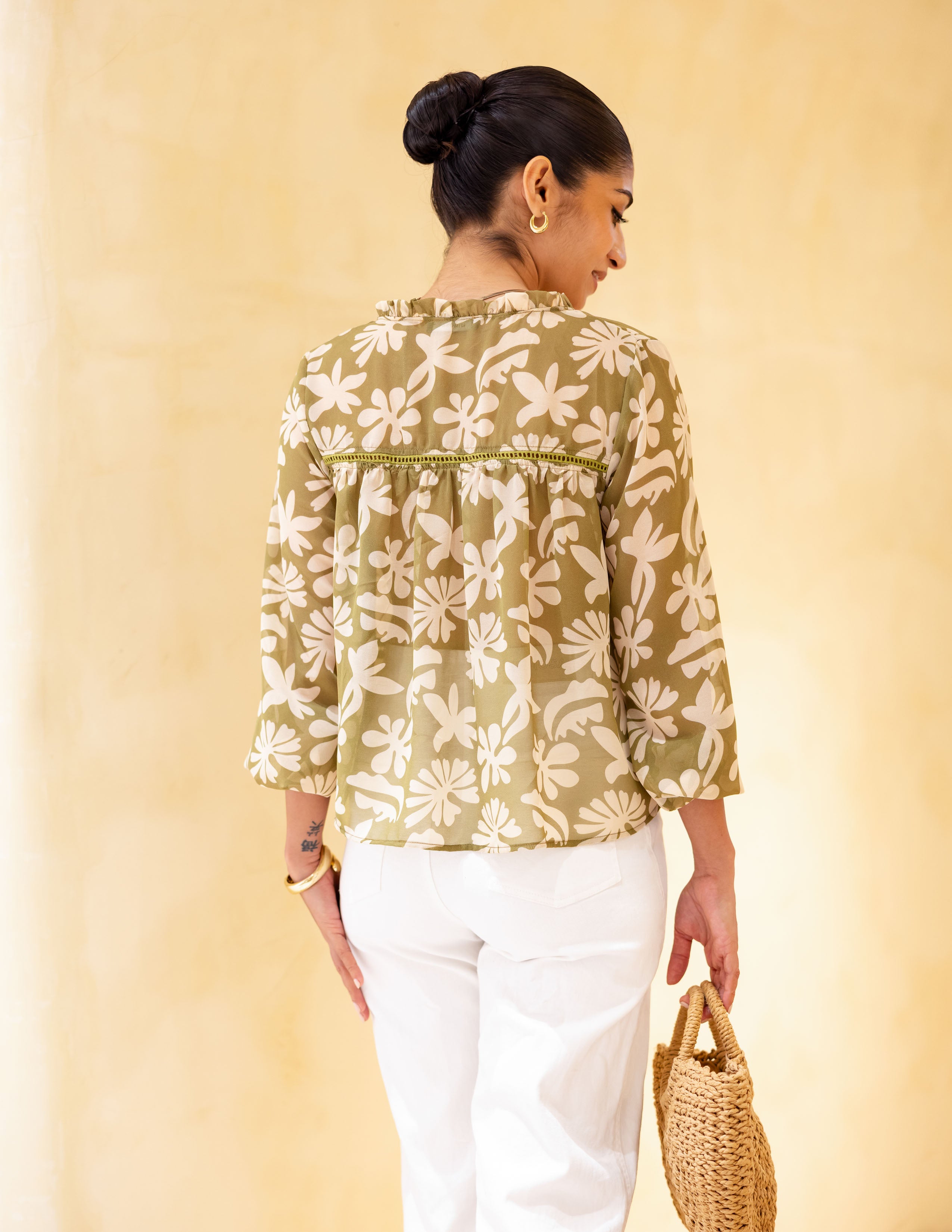 Lace Detail Loose Fit Top