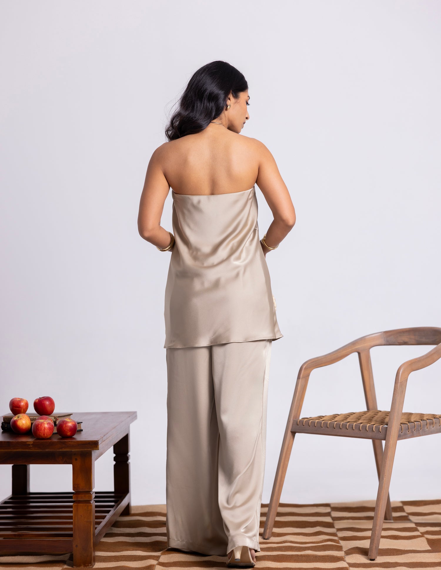 Top Bust Elasticated Satin Top