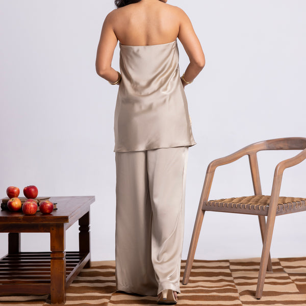 Top Bust Elasticated Satin Top