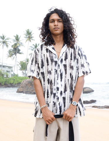 Center back button detail shirt