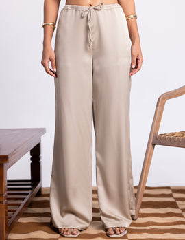 Wide Leg Satin Pant