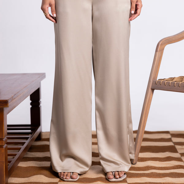 Wide Leg Satin Pant