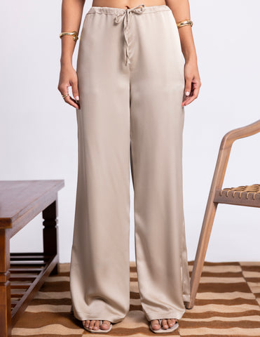 Wide Leg Satin Pant