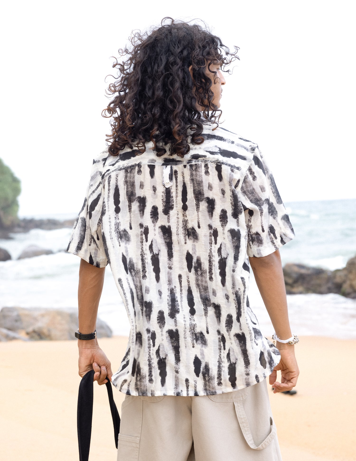 Center back button detail shirt