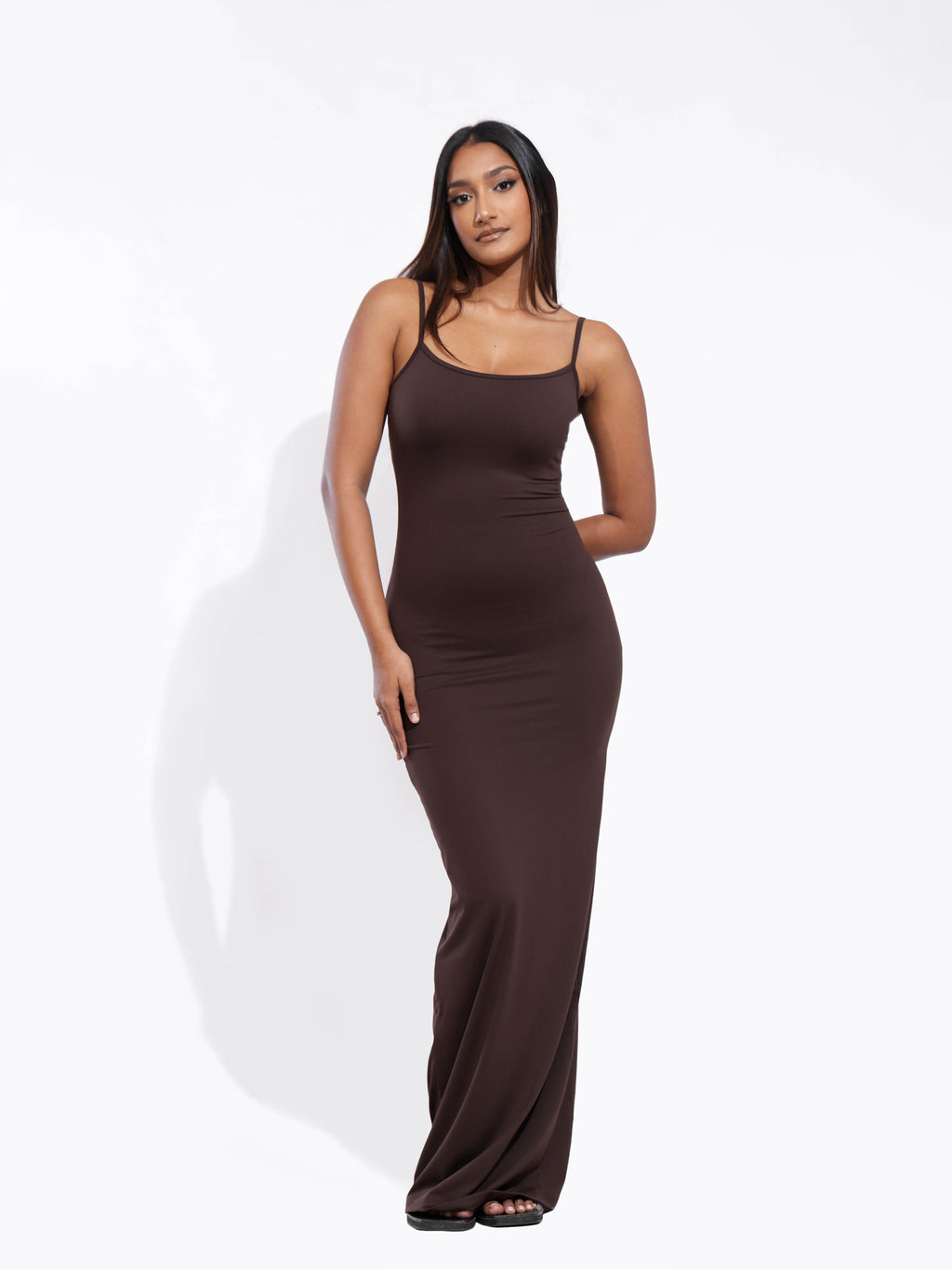 Maxi Bodycon Kat Sleeveless Fitted Bodycon Maxi Dress – Mimosa