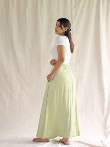 Back Elasticated Maxi Skirt