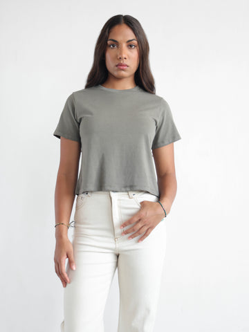 Short Sleeved Crop T Shirt