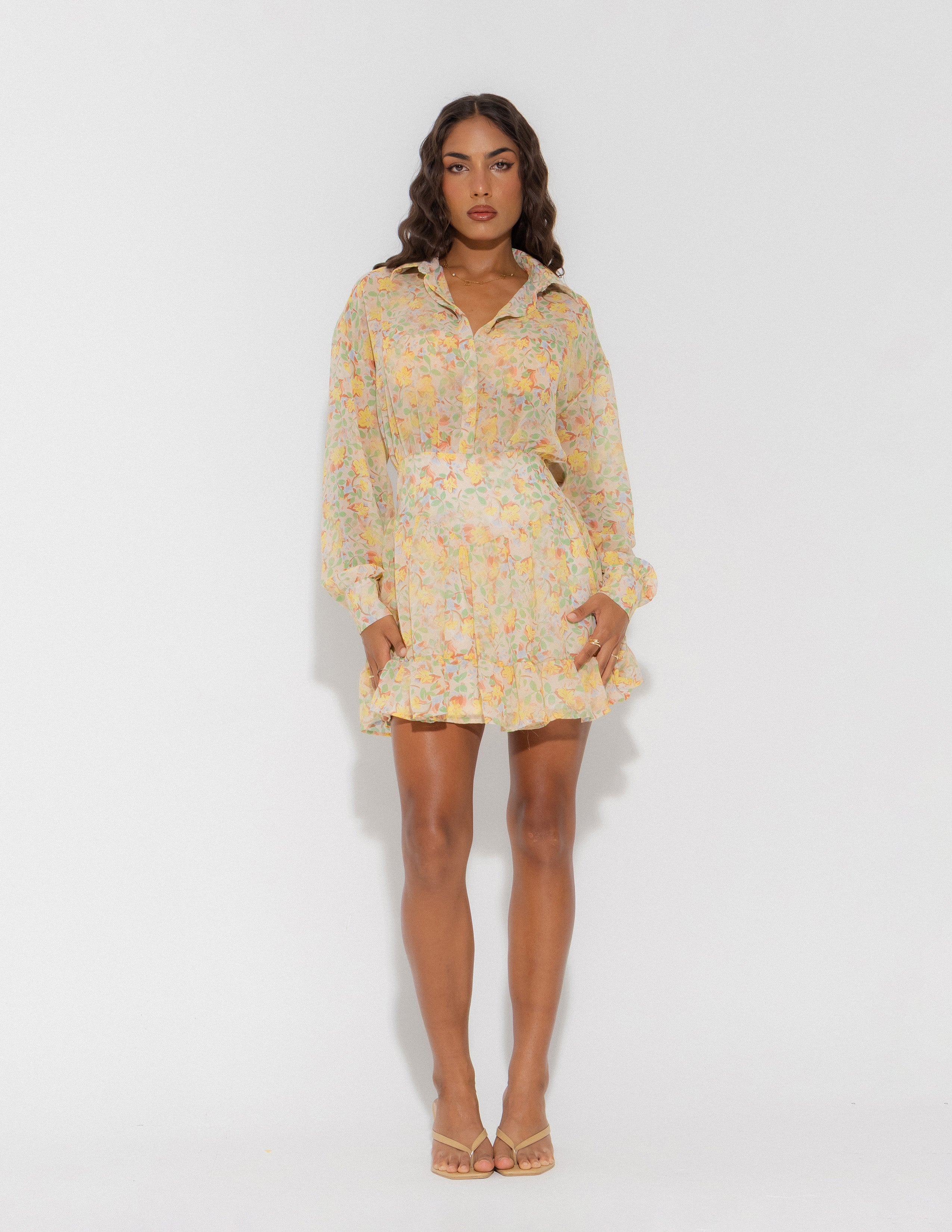 Button Down Mini Dress