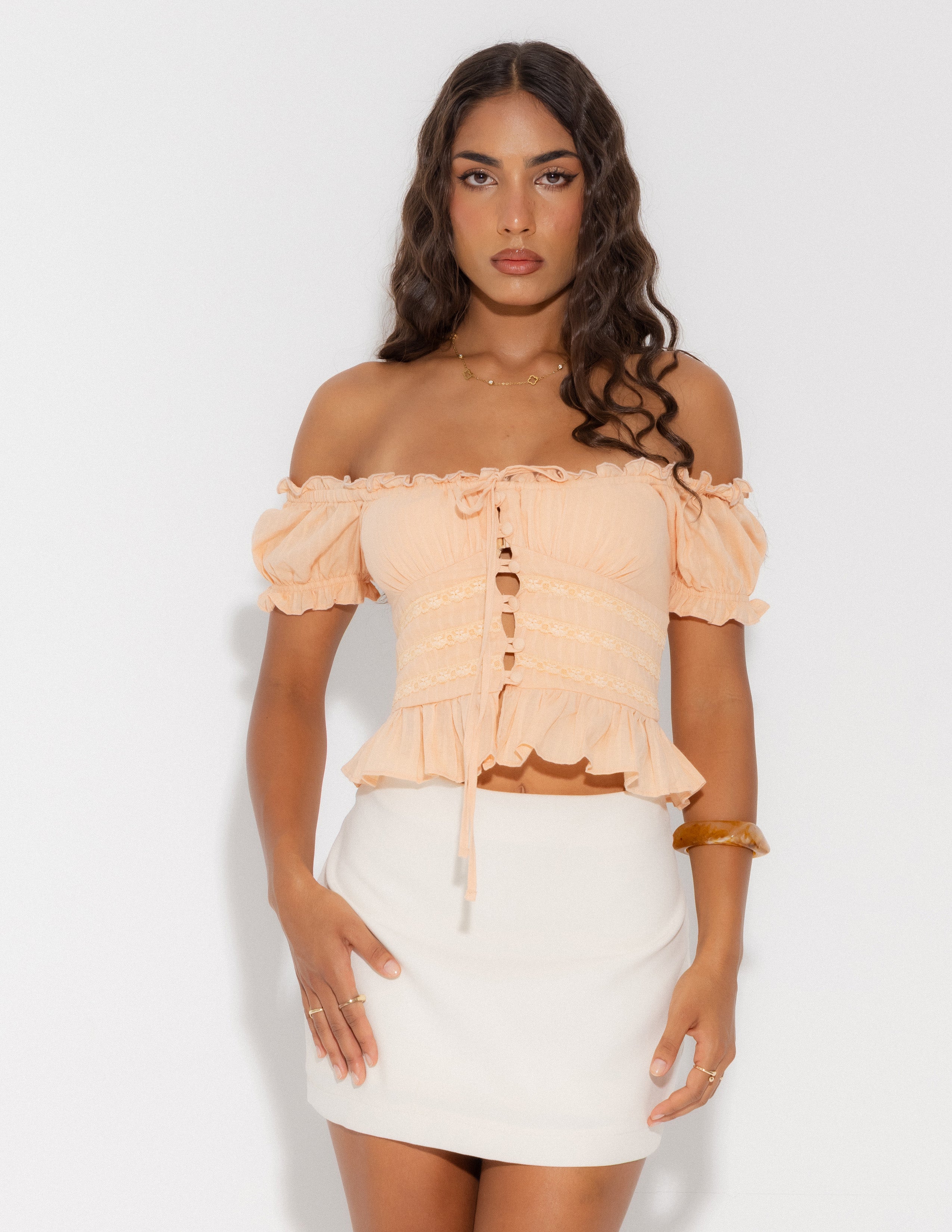 Lace Detailed Bustier Top
