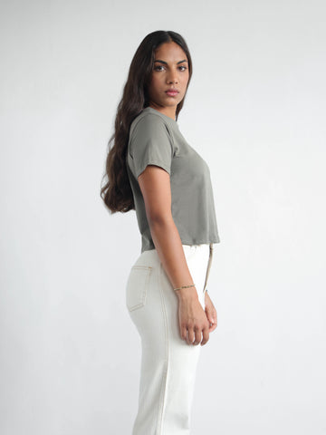 Short Sleeved Crop T Shirt