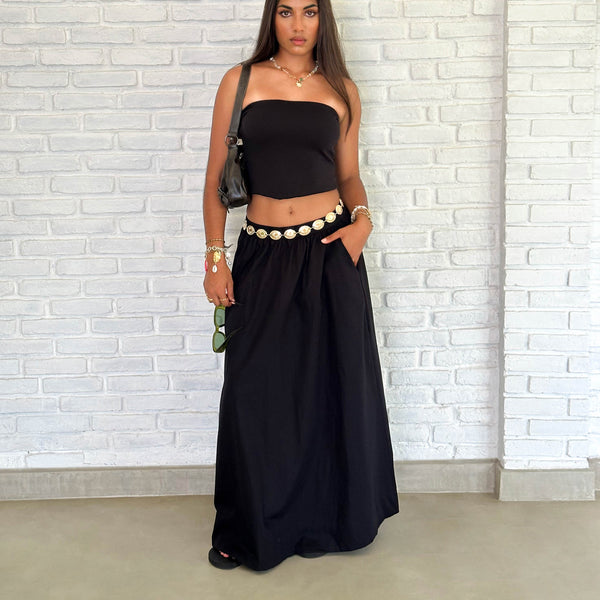 Elasticated Maxi Skirt