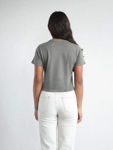 Short Sleeved Crop T Shirt