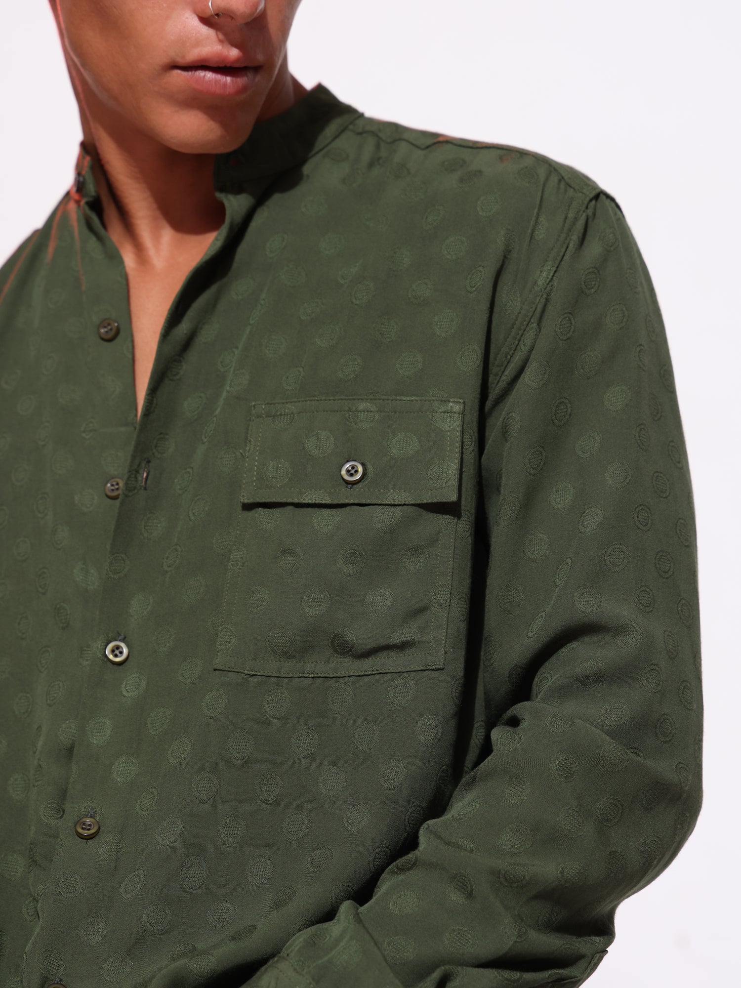 Embosed regular fit shirt