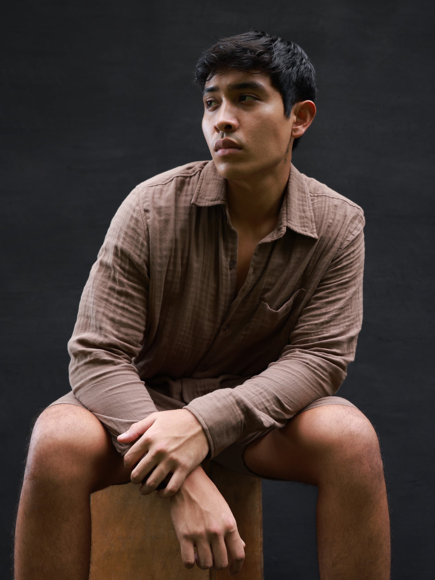 Oversized Long Sleeve regular collar shirt