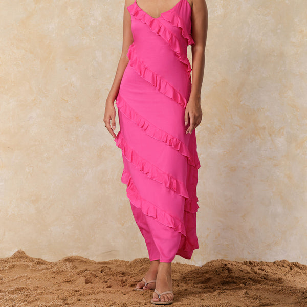 Frill-Detailed-Maxi-Dress