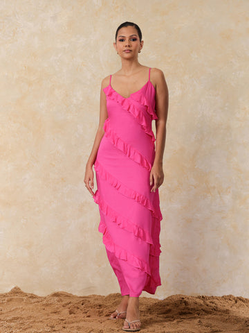 Frill-Detailed-Maxi-Dress