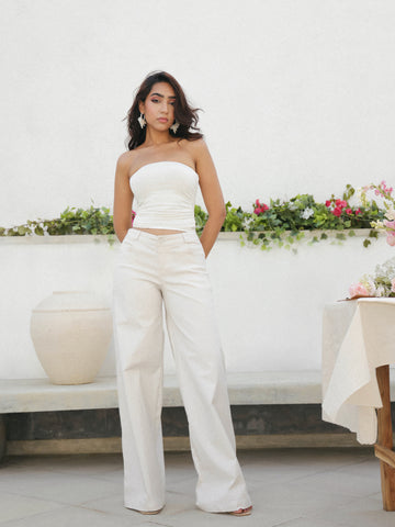 Low Waist Wide Leg  Pant