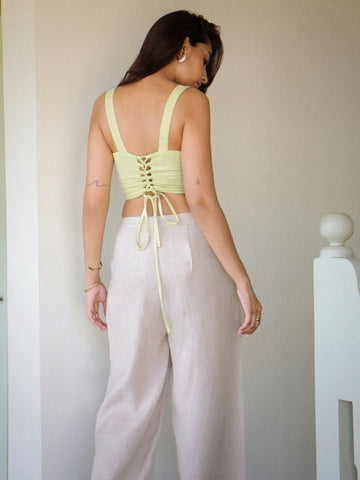 Pleat Detail Wide Leg Pant