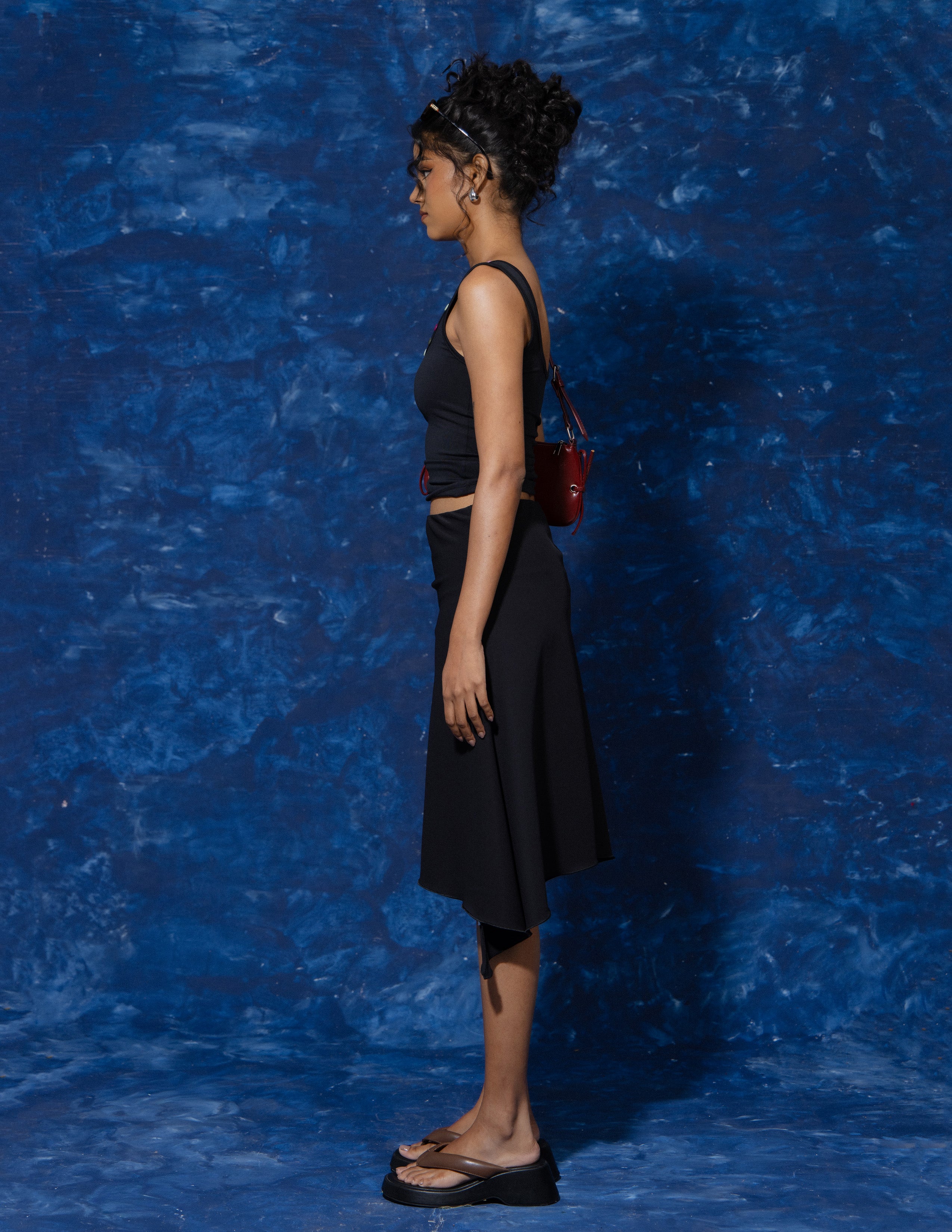 Striped Asymetrical Skirt