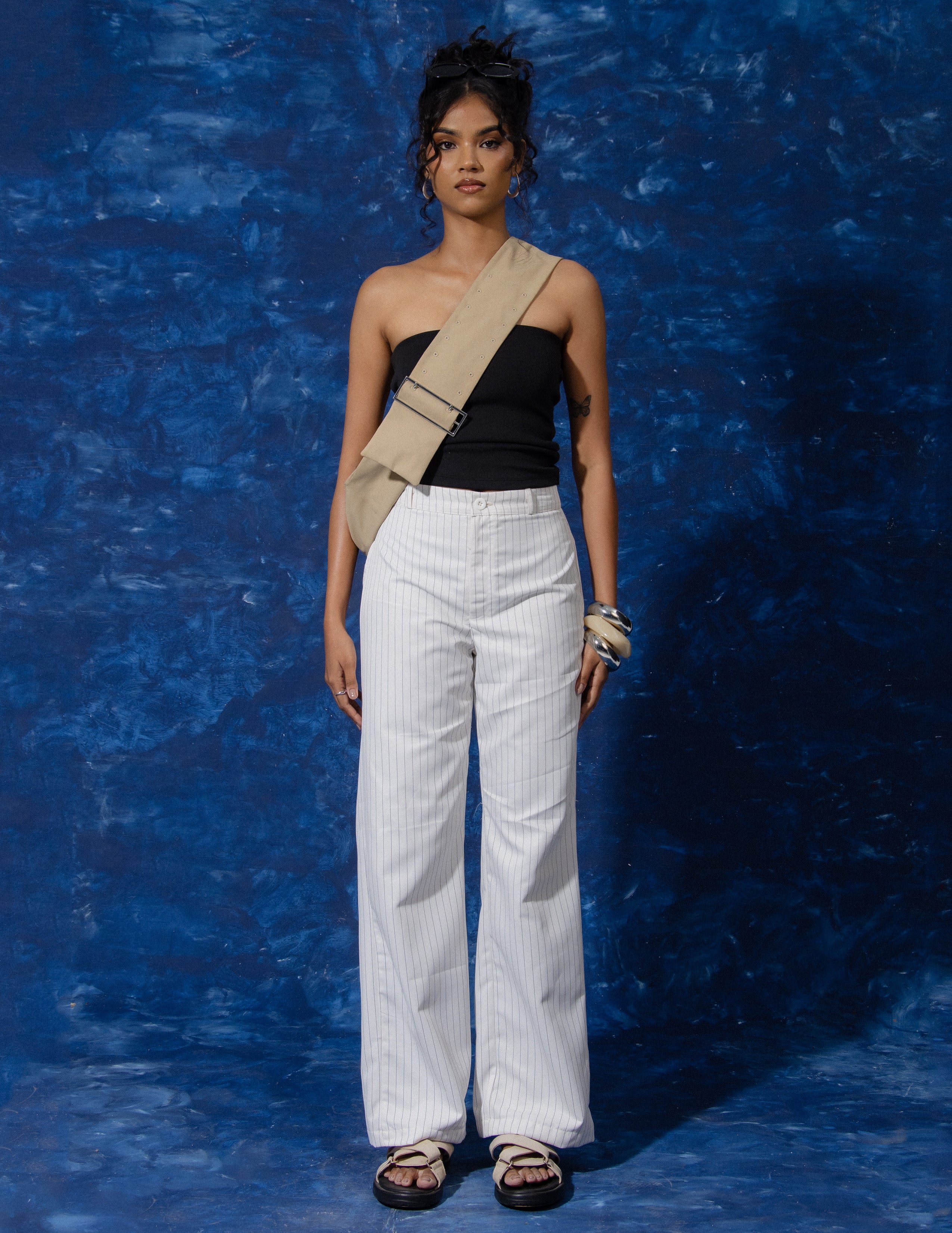 Striped Wide Leg Pant