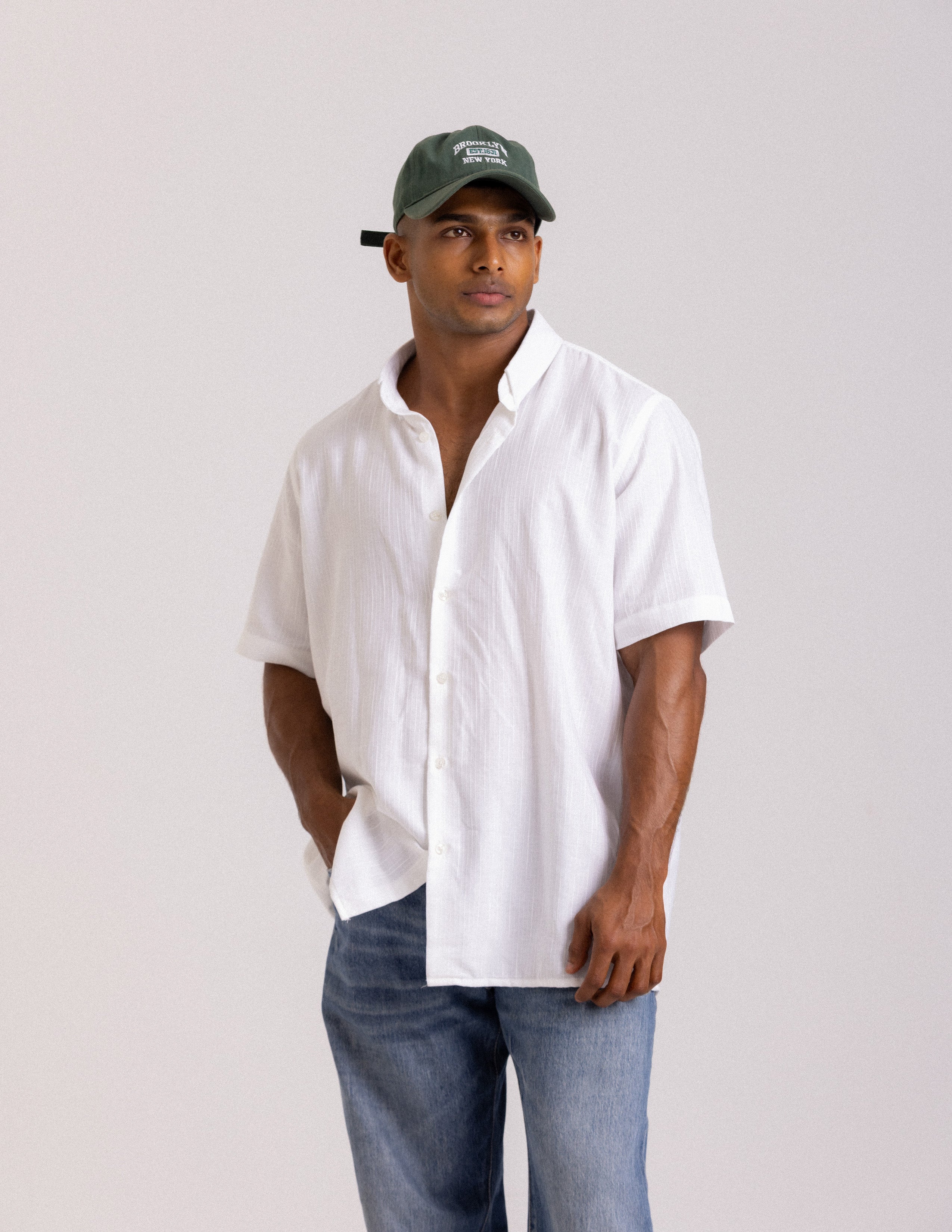 Oversized short sleeve shirt