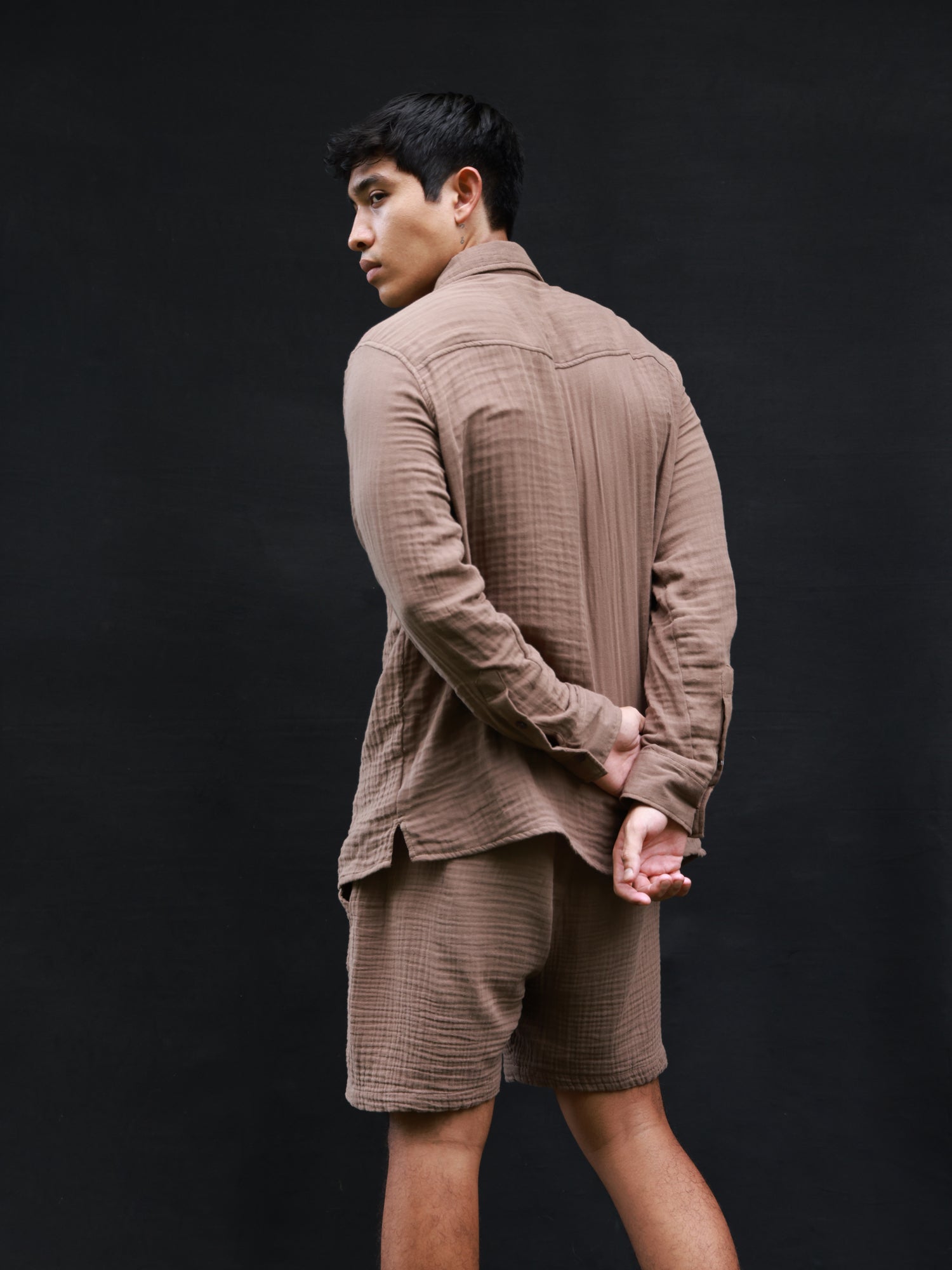 Oversized Long Sleeve regular collar shirt