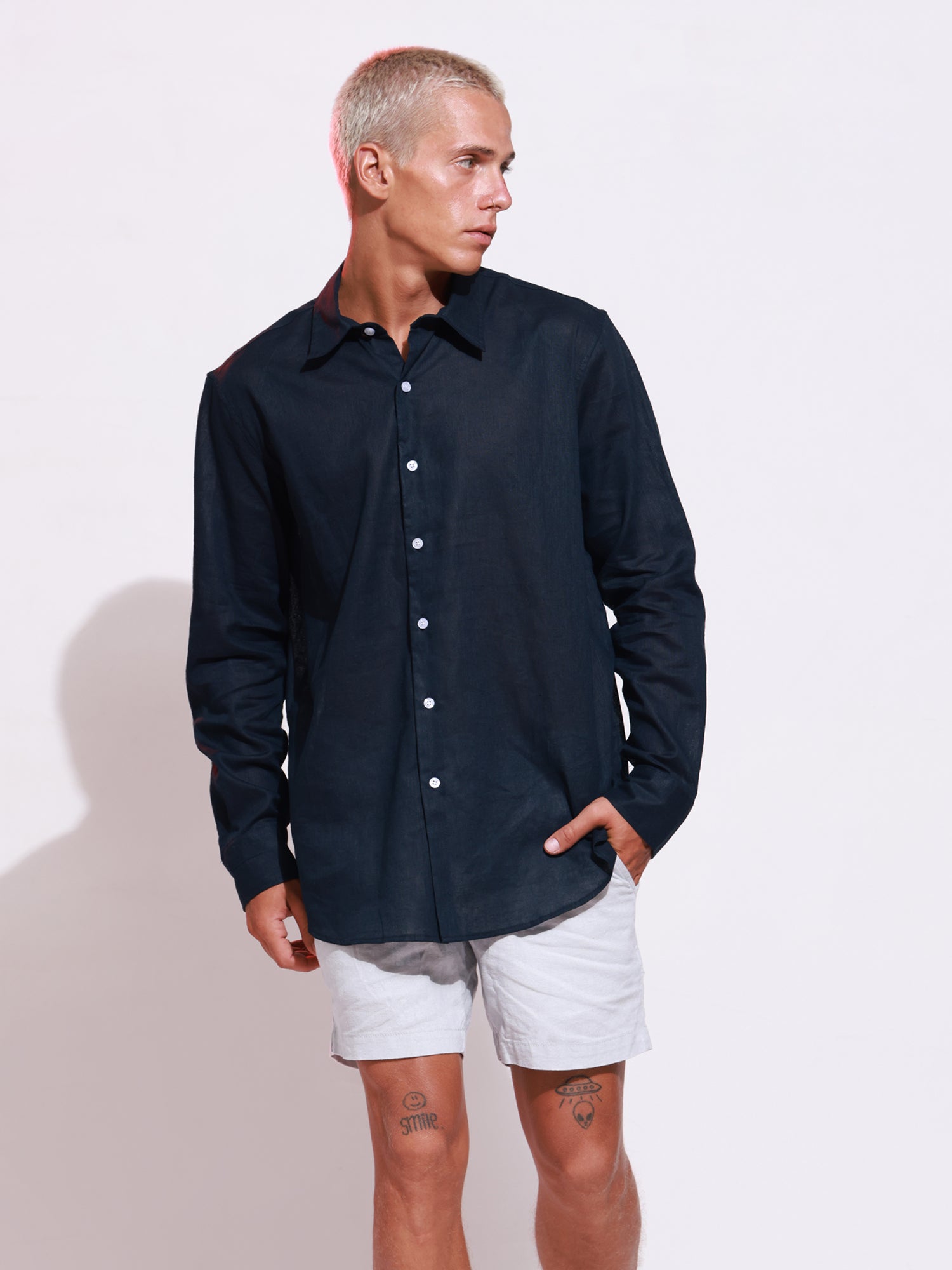 Oversize Long sleeved Linen shirt