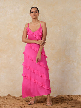 Frill-Detailed-Maxi-Dress