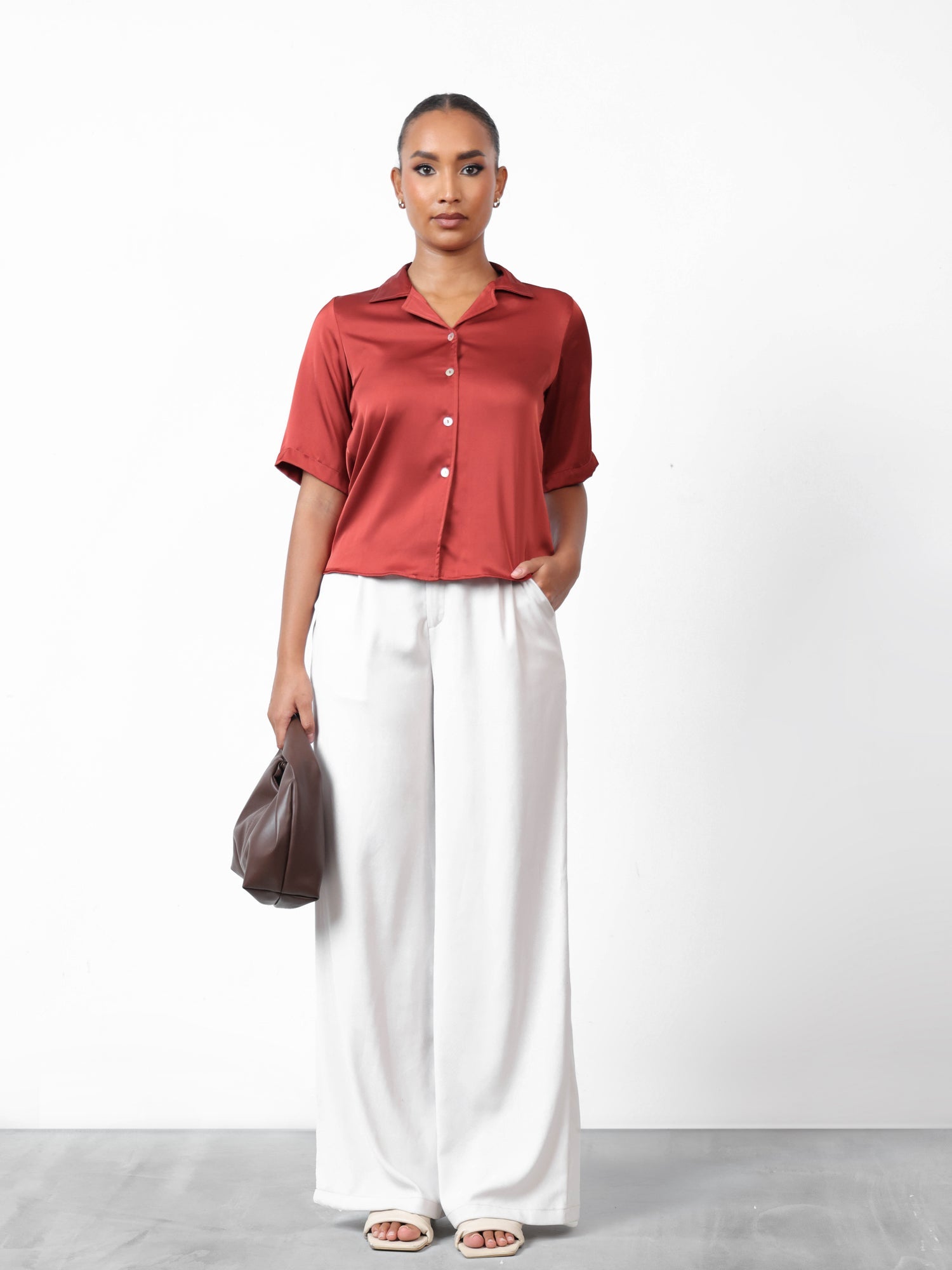 Button Down Camp Collar Shirt