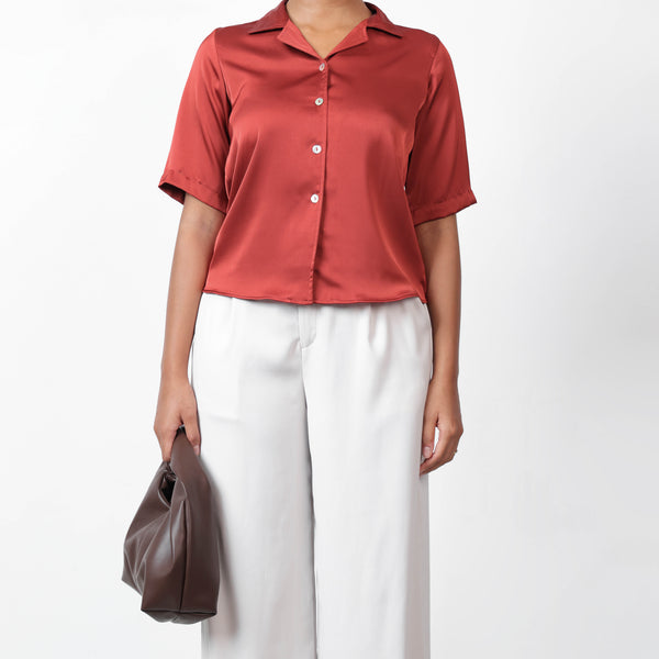 Button Down Camp Collar Shirt