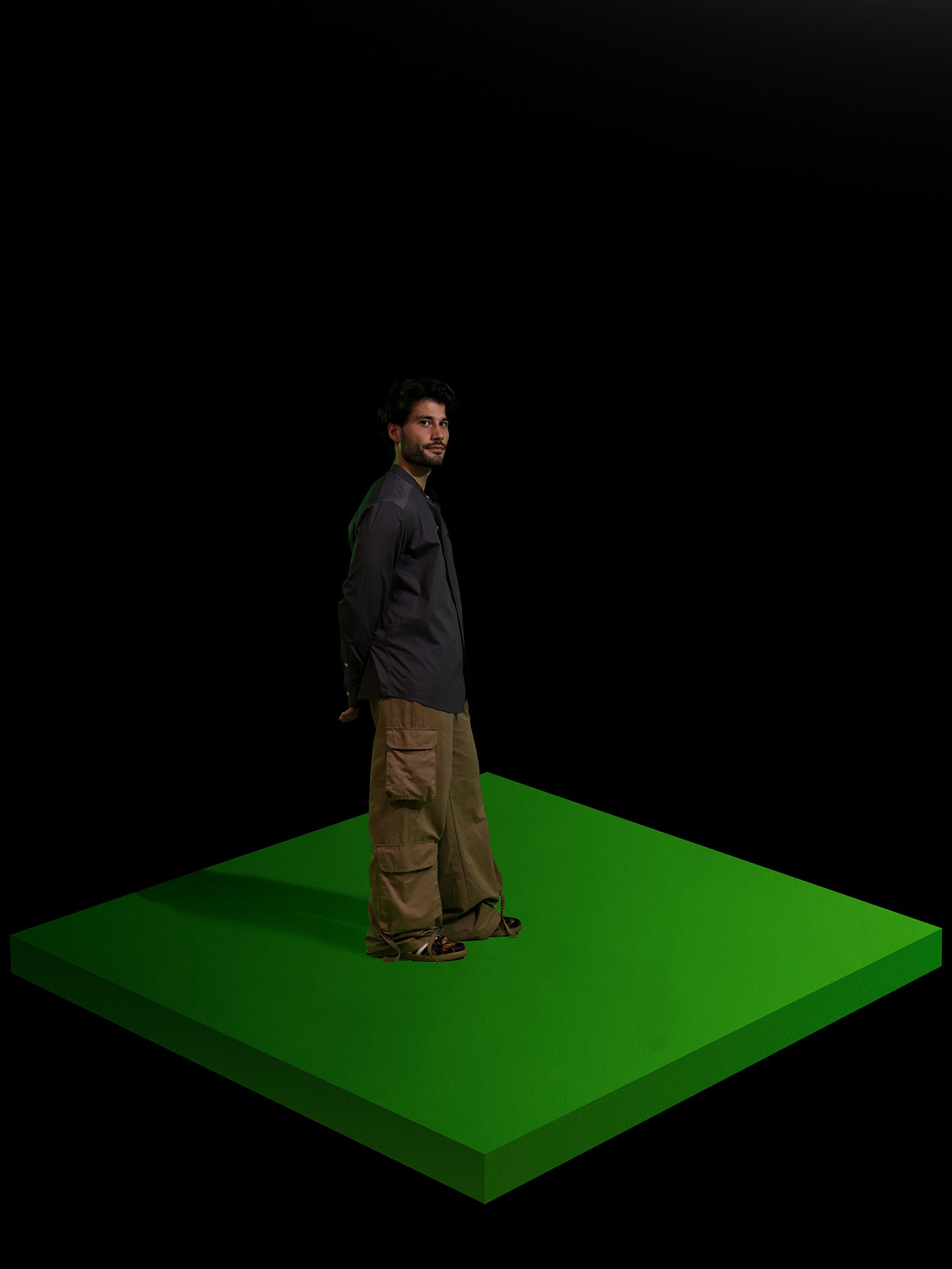 Shoulder panel contrast detailed shirt