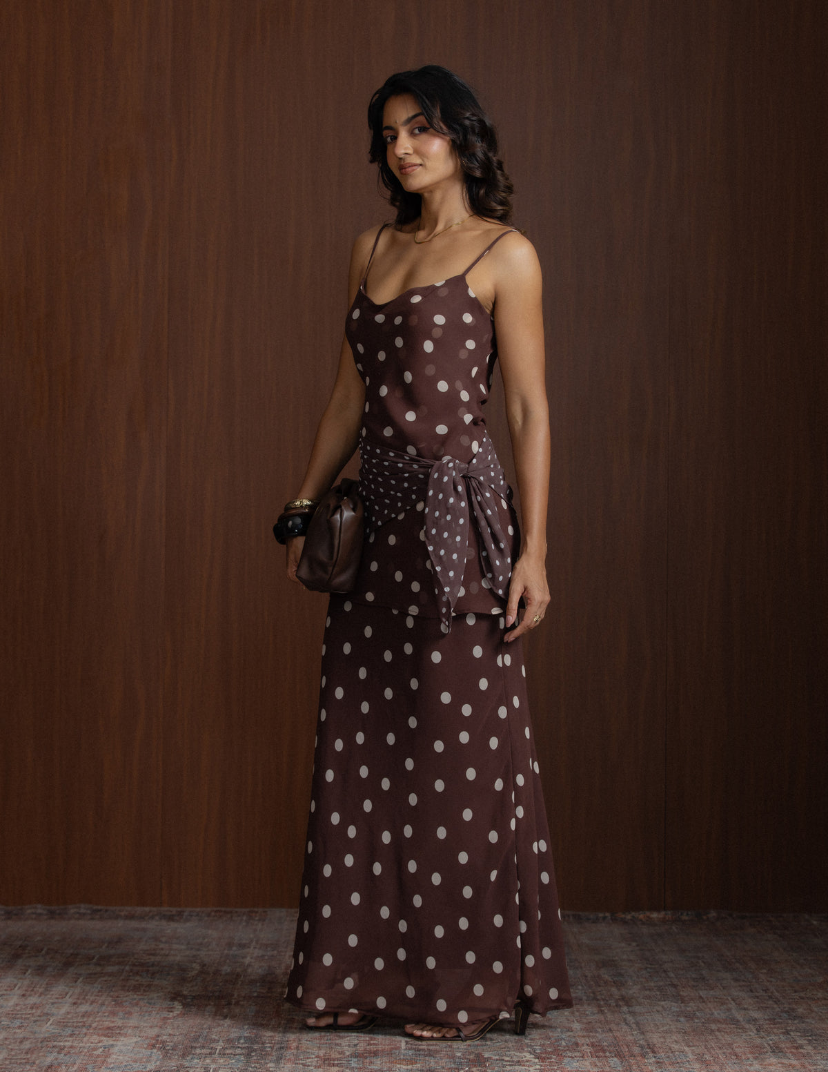 Waist Elasticated Printed Maxi Skirt