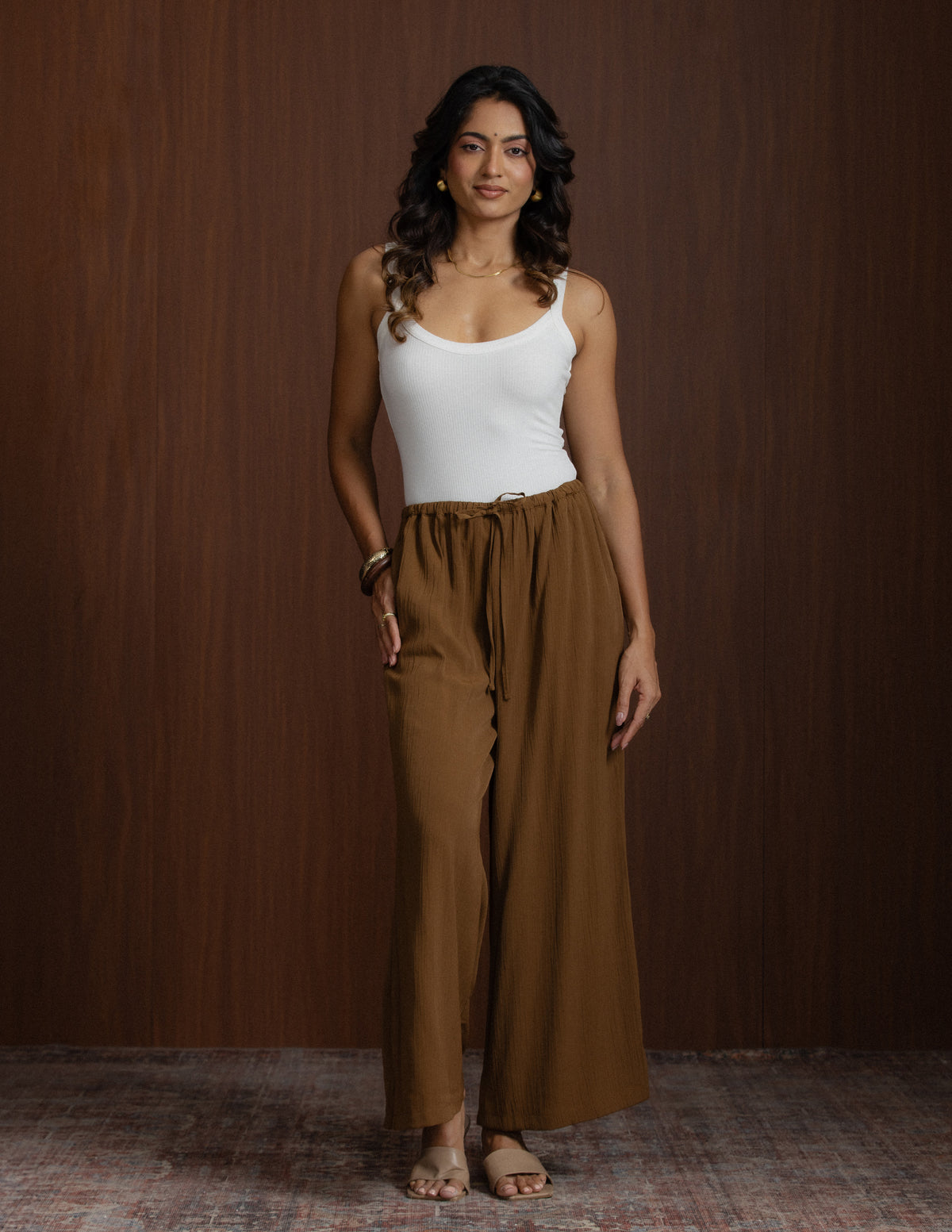 Mid Waist Drawstring Pant