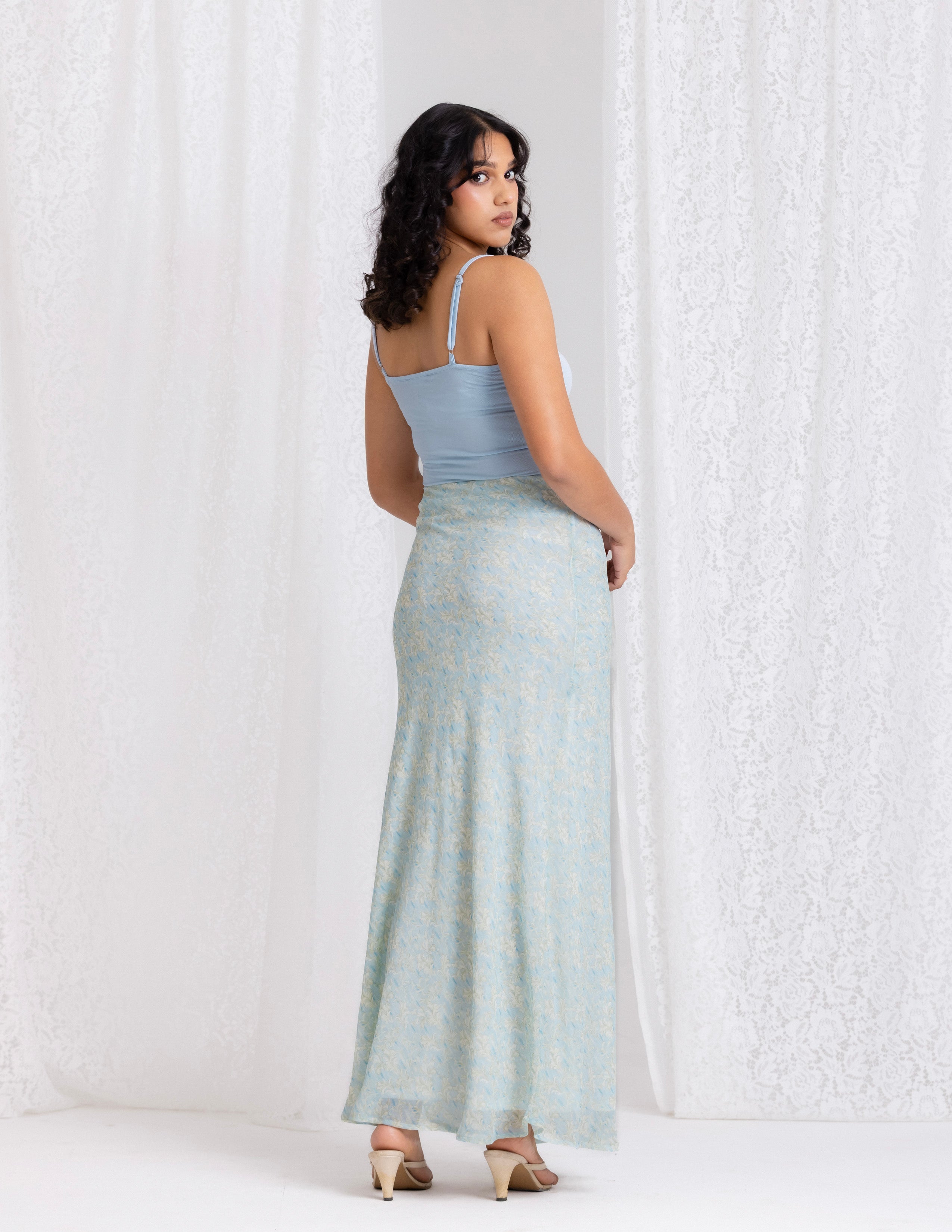 Printed Bias Skirt