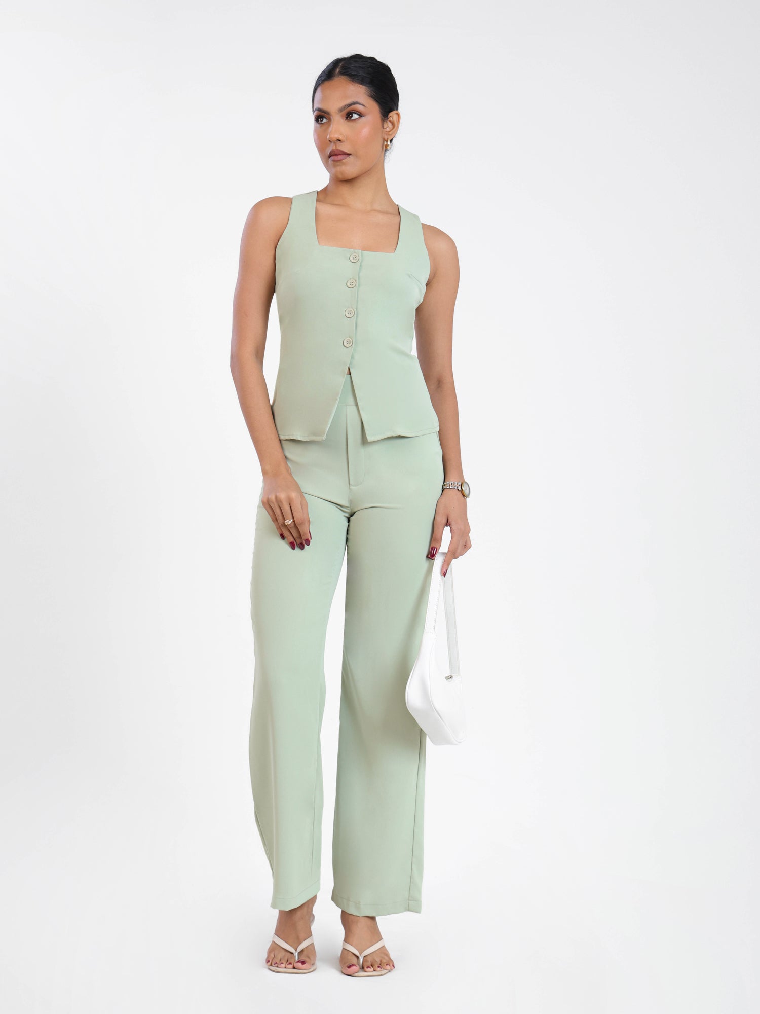 High Waist Straight Leg Pant