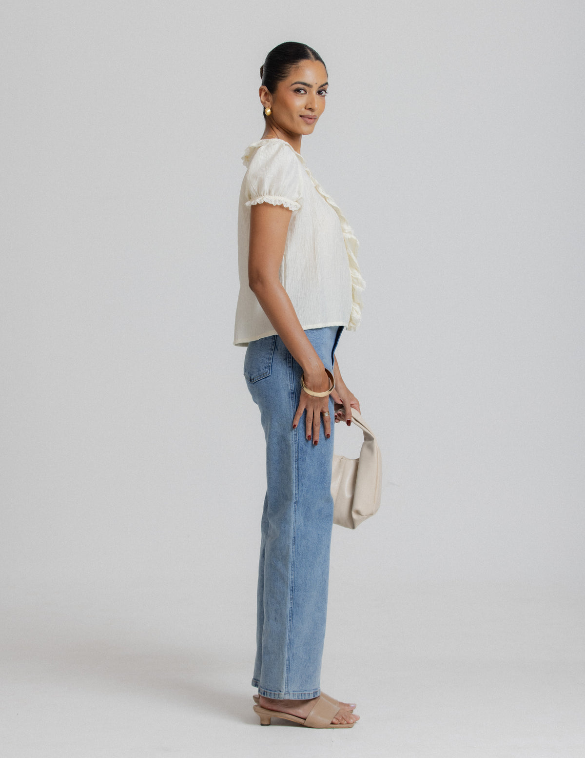 Frill Detailed Short Sleeve Top