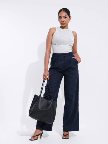 Wide Leg Twill Pant