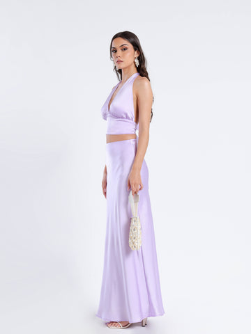 Satin Bias Maxi Skirt