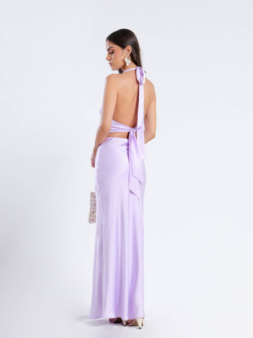 Satin Bias Maxi Skirt