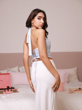 Bow Detailed Halter Neck Top