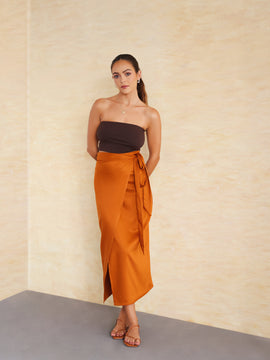 Wrap Midi Skirt