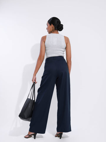 Wide Leg Twill Pant