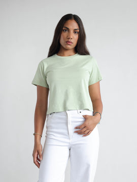 Short Sleeved Crop T Shirt