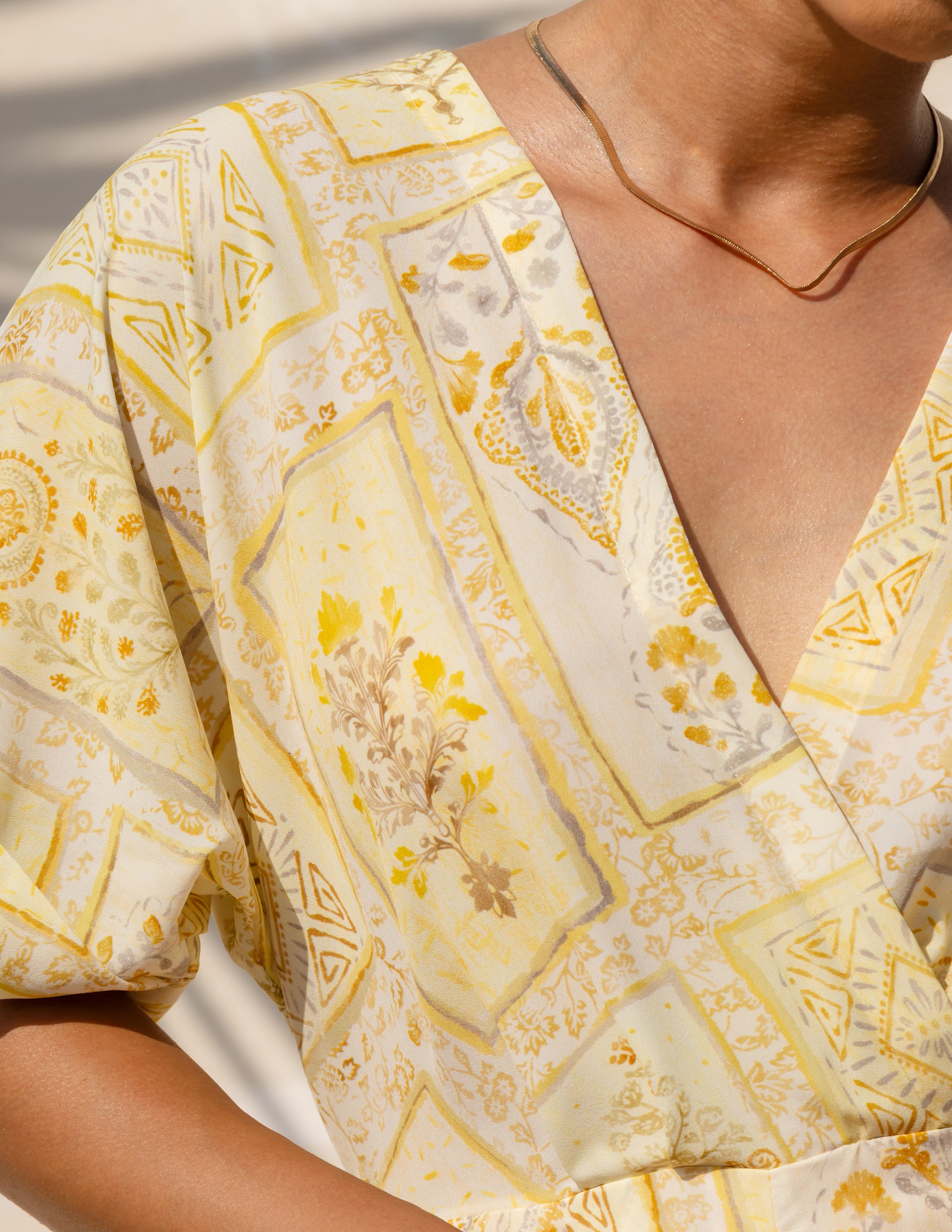 Front Overlapped Pannel Detailed Maxi Dress