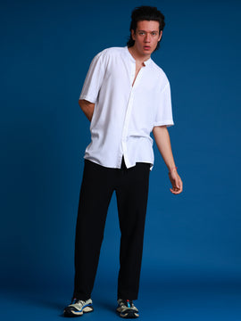 Hidden placket detailed rayon shirt